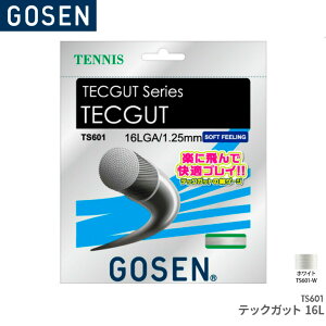 ゴーセン GOSEN テックガット 16L TECGUT 16L TS601 テニス ガット ストリング ゲージ：1.25mm(16LGA.) 長さ：12.2m(40FT.)