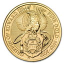 即納 新品未使用 2017 イギリス 1オンス 金貨 クィーンズビースト (The Griffin) 33mmクリアケース付き