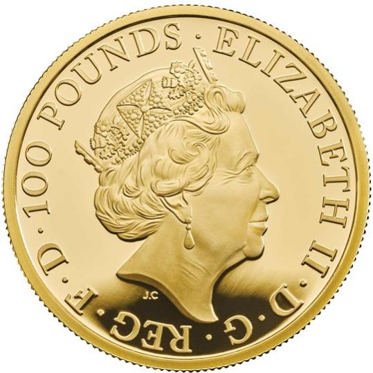 2019 イギリス　干支：亥年 金貨　1オンス　プルーフ　箱とクリアケース付き 新品未使用