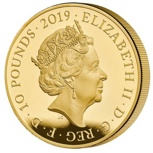 2019 イギリス　鍵の儀式 金貨　5オンス　プルーフ　箱とクリアケース付き 新品未使用