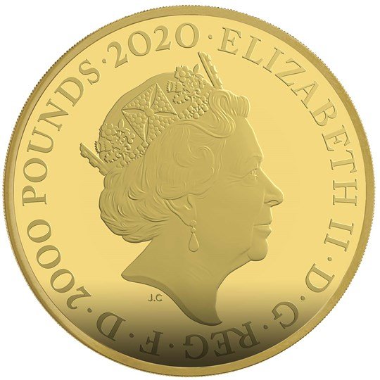 2020 イギリス　007 ジェームズ・ボンド 2000ポンド金貨　2キロ　プルーフ　箱とクリアケース付き 新品未使用