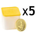 2022 1オンス イギリス ブリタニア 金貨 【50枚】セット ミントロール 5個付き 新品未使用