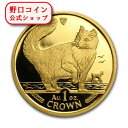 即納 1991 マン島キャット金貨 ノルウエー猫 1オンス 33mmクリアケース付き【特選】