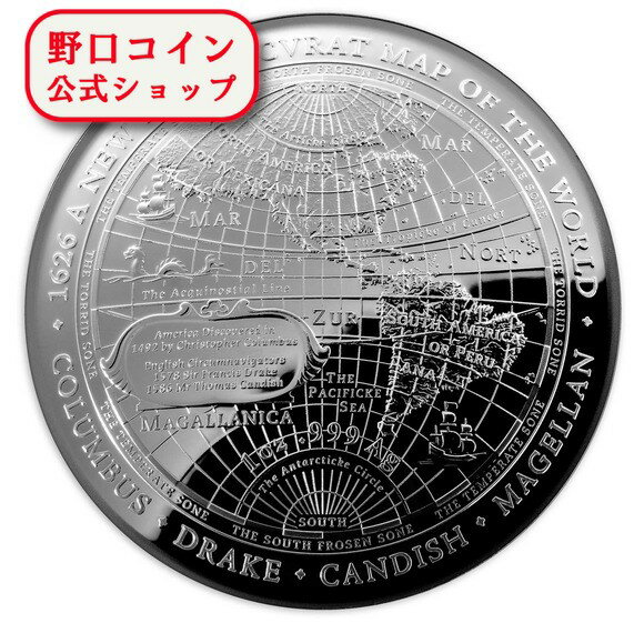 即納 　 【正規販売店】2019 オーストラリア 新・世界地図：西半球 5ドル銀貨 1オンス プルーフ 箱とクリアケース付き 【PR】【弊社発行保証書付き】