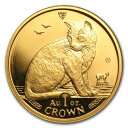 即納 1990 マン島キャット金貨 路地裏の猫 1オンス 33mmクリアケース付き