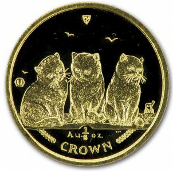 即納 2006 マン島キャット金貨 エキゾチュク ショートヘヤー キャット 1/5オンス 22mmクリアケース付き【特選】