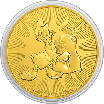 新品未使用　2018 ニュージーランド ディズ二ー　McDuck　 1オンス金貨 クリアーケース付き