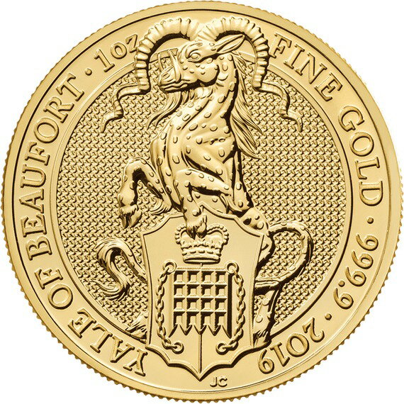 2019 イギリス　クィーンズビースト：ボーフォートのエアレー 金貨　1オンス 10枚セット コインチューブ付き 新品未使用
