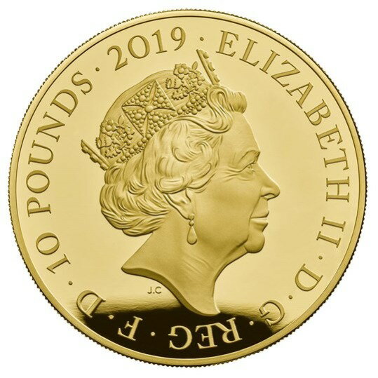 2019 イギリス　ヴィクトリア女王生誕200周年記念 10ポンド金貨　5オンス　プルーフ　箱とクリアケース付き 新品未使用