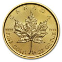 即納 新品未使用 2016 カナダ メイプル金貨 1/2オンス