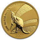 即納 新品未使用 2007 オーストラリア、カンガルー金貨1オンス クリアケース付き