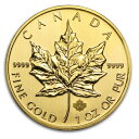 即納 新品未使用 2014 カナダ メイプル金貨 1オンス (30mmクリアケース付き)