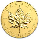 即納 1989 カナダ メイプル金貨 1オンス (30mmクリアケース付き)