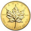 即納 1986 カナダ メイプル金貨 1オンス (30mmクリアケース付き)