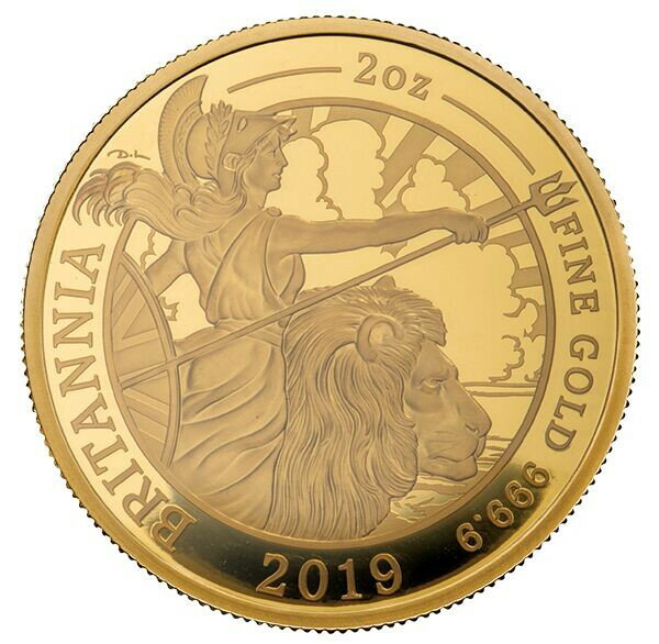 2019 イギリス　ブリタニア 金貨　2オンス　プルーフ　PF69 (NGC)