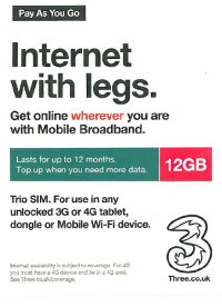 ヨーロッパ海外グローバルSim【3UKSIMデータ通信12GB】世界42カ国で使用可能!