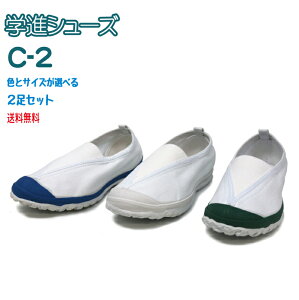 学進シューズ C−2　2足セット　三角ゴム（Vゴム）タイプ C-2