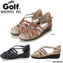 シティゴルフ GFL20101 City Golf MADRAS マドラス 本革 かかと付きウェッジサンダル 3E相当 山羊革 ラバーモールドソール 婦人靴 レディース その1