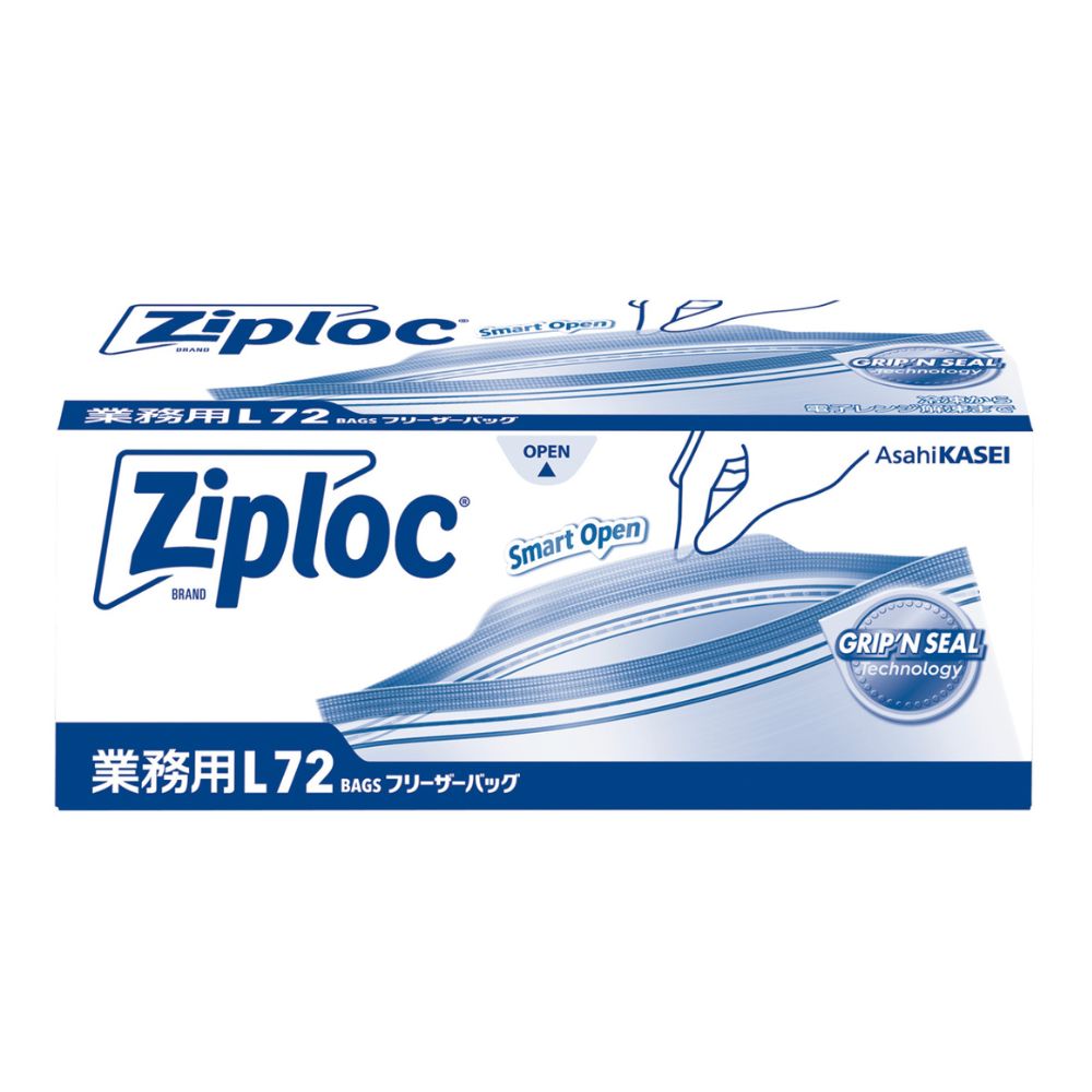 ジップロック　業務用　フリーザーバッグ　保存袋　L　72枚【取り寄せ商品・即納不可・代引き不可・返品不可】