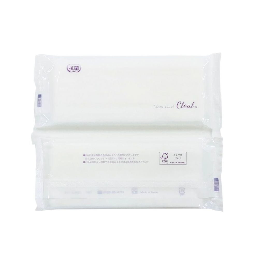 Rakuten - 【期間限定P2倍】 【法人様限定】溝端紙工印刷　紙おしぼり　クリールL　平型　100本×8袋（800本）　5ケースロット【メーカー直送・代引き不可・時間指定不可・沖縄、北海道、離島不可】