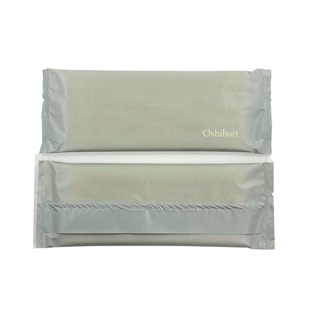 【期間限定P5倍】 溝端紙工印刷　紙おしぼり　銀灰（ぎんかい）　100本×8袋（800本）【メーカー直送・代引き不可・時間指定不可・沖縄、北海道、離島不可】