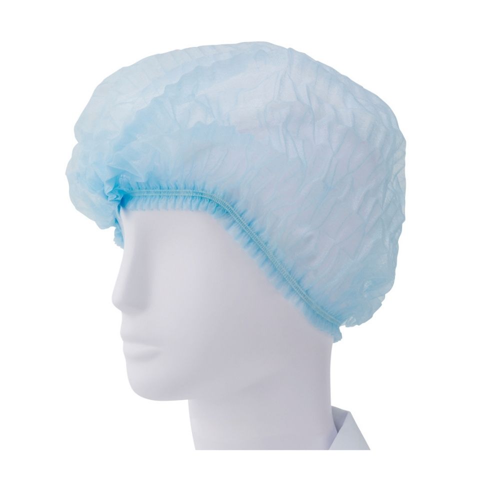 宇都宮製作　毛髪混入防止用キャップ　シンガーギャザーキャップMP　ブルー　フリーサイズ　100枚×10箱..