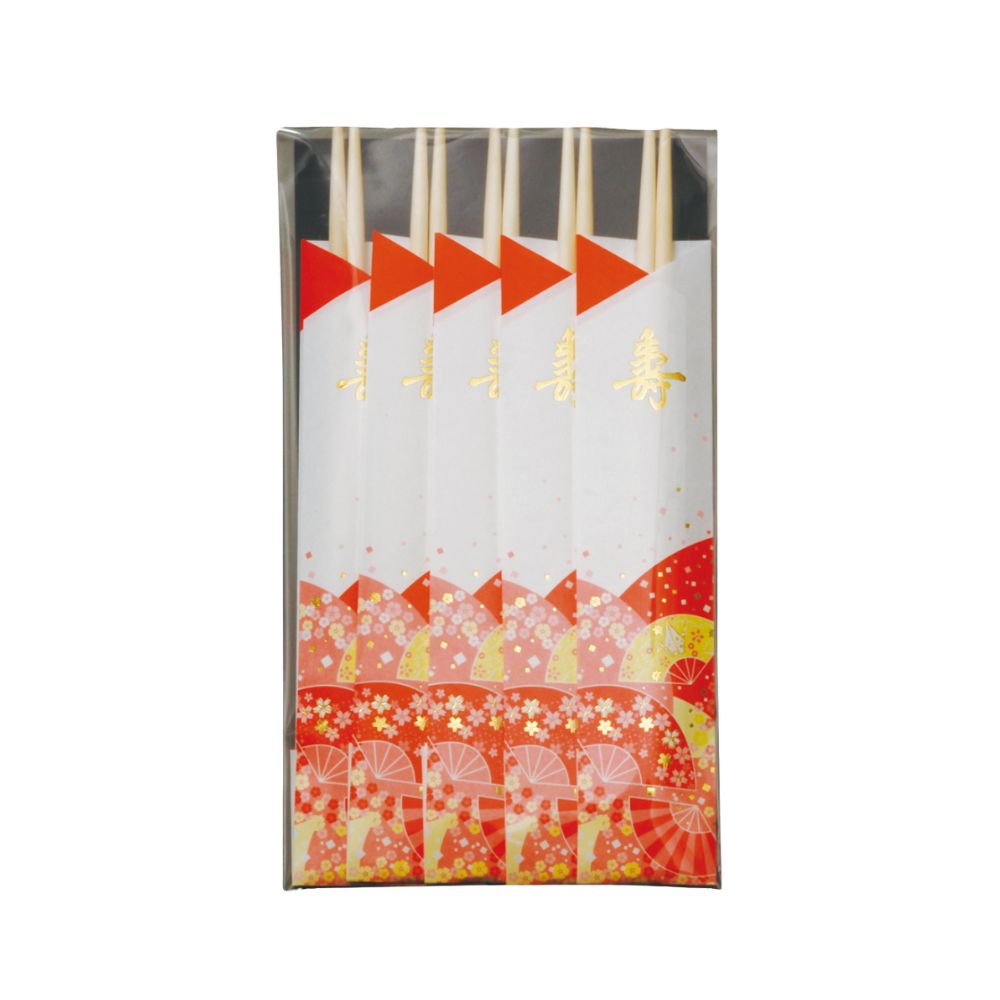 祝箸　奉賀　ピンク　K-001　5膳セット【取り寄せ商品・即納不可・代引き不可・返品不可】