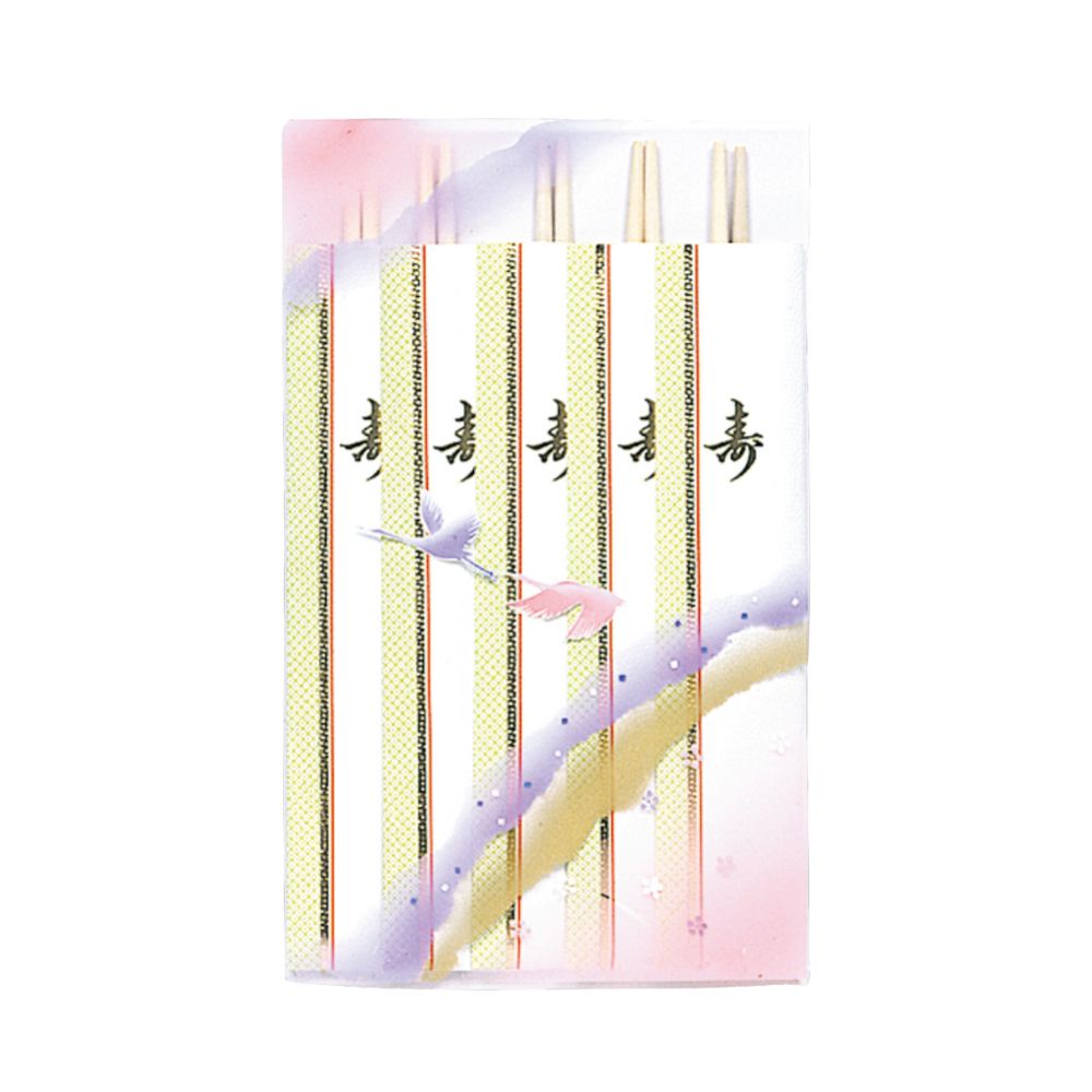Disposable Chopsticks - 【期間限定P2倍】 祝箸　アスペン箸使用　グリーン　K-405　5膳セット【取り寄せ商品・即納不可・代引き不可・返品不可】
