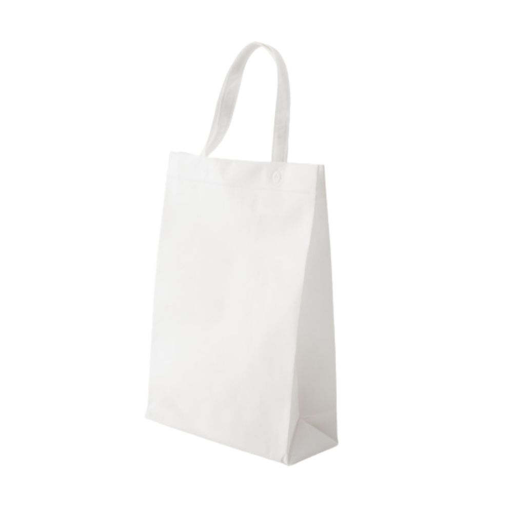Rakuten - 不織布マチ付バッグ大　無地　ホワイト　320×450×マチ120mm(底紙入)　50枚【メーカー直送・代引き不可・時間指定不可・沖縄、北海道、離島不可】