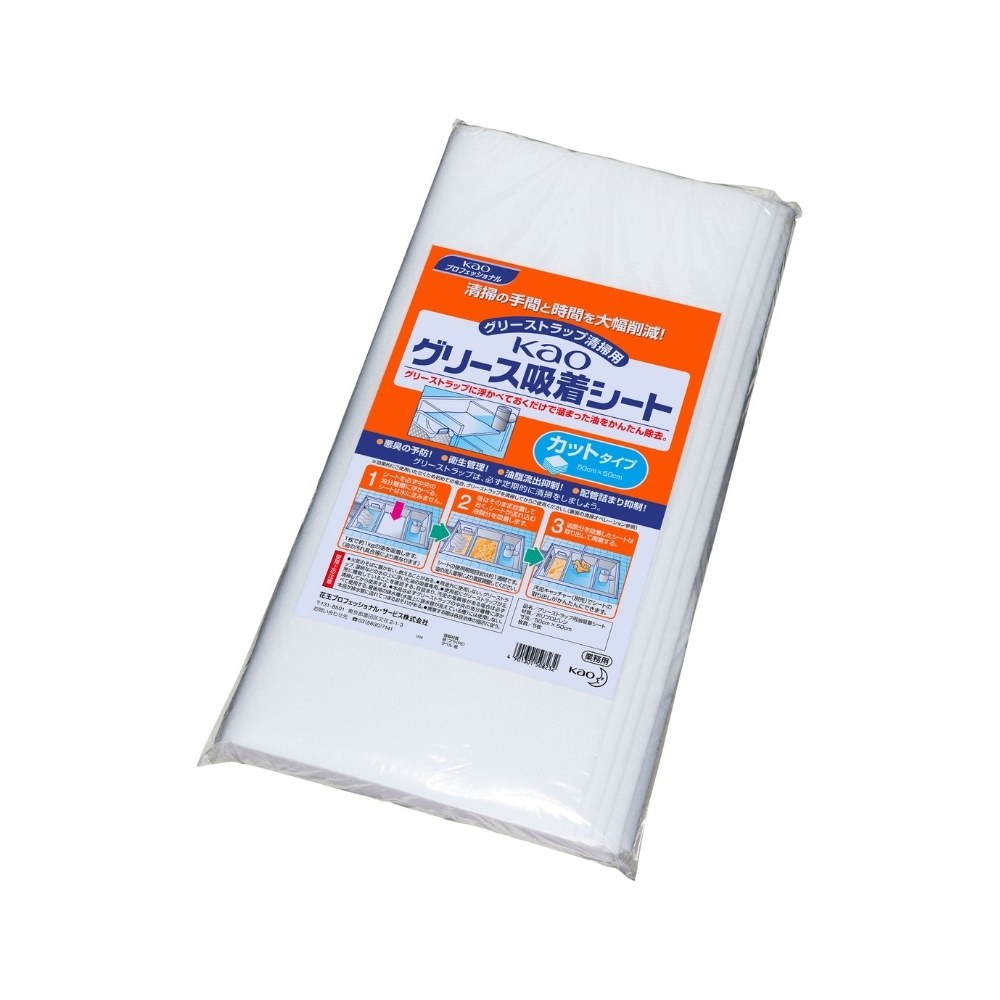 乐天商城 - 【期間限定P2倍】 花王　Kaoグリース吸着シート　カットタイプ　5枚×12袋入（60枚）【取り寄せ商品・即納不可・代引き不可・返品不可】