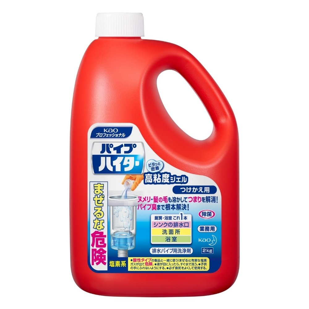 ＼27日09:59までポイント2倍／花王　パイプハイター　高粘度ジェル　業務用　つけかえ用　2kg×6本入【取り寄せ商品・…