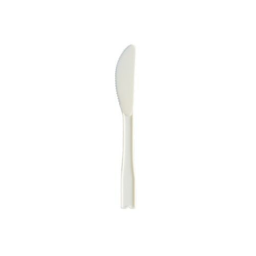 使い捨てプラスチックカトラリー　ナイフ#160　白　バラタイプ(個包装なし)　500本【取り寄せ商品・即納不可・代引き不可・返品不可】