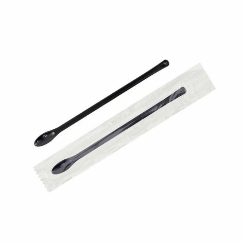 使い捨てプラスチックカトラリー マドラースティック#130E 単袋タイプ(個包装あり) 黒 100本【取り寄せ商品・即納不可・代引き不可・返品不可】