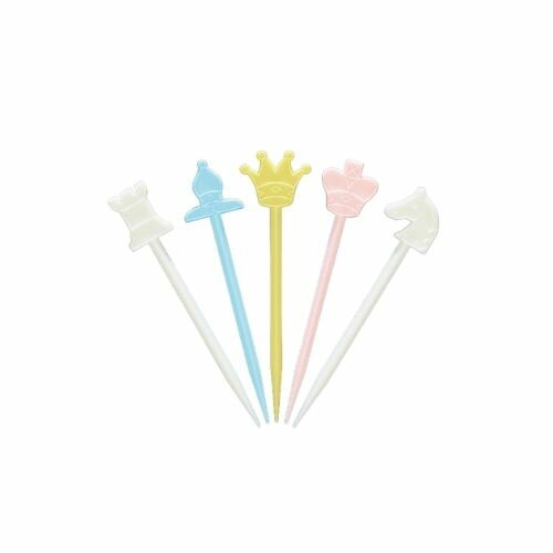 使い捨てプラスチックカトラリー　ピックス#80　混色（4色）バラタイプ(個包装なし)　2000本【取り寄せ商品・即納不可・代引き不可・返品不可】