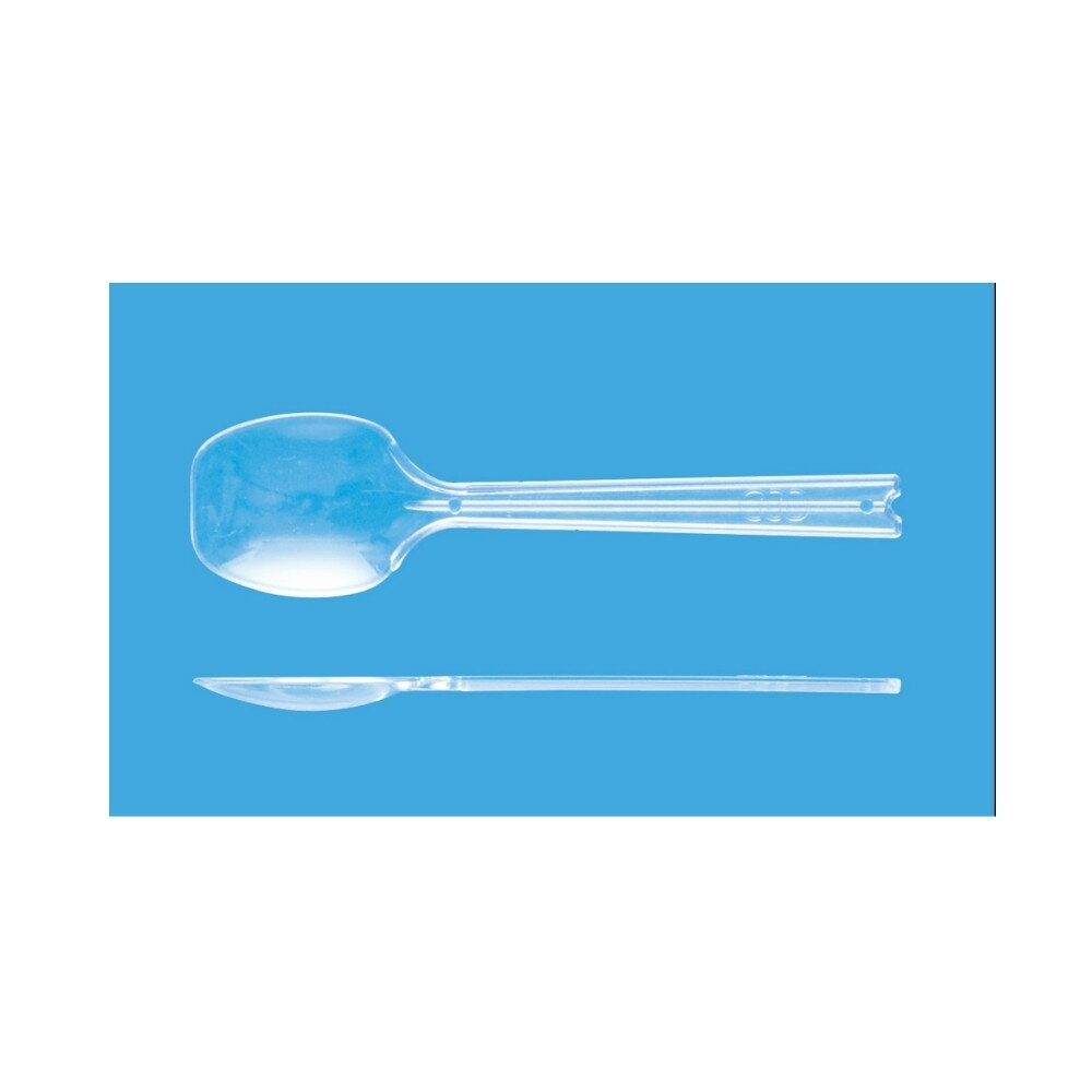 Rakuten - 使い捨てプラスチックカトラリー　平スプーン　#100　透明　5連タイプ(個包装あり)　1000本【取り寄せ商品・即納不可・代引き不可・返品不可】