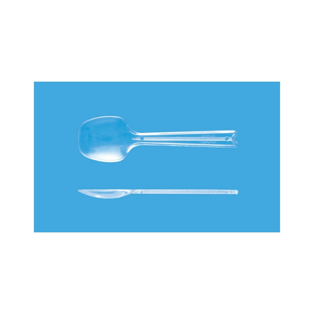 Rakuten - 使い捨てプラスチックカトラリー　平スプーン　#80　透明　バラ(個包装なし)　100本×10袋【取り寄せ商品・即納不可・代引き不可・返品不可】
