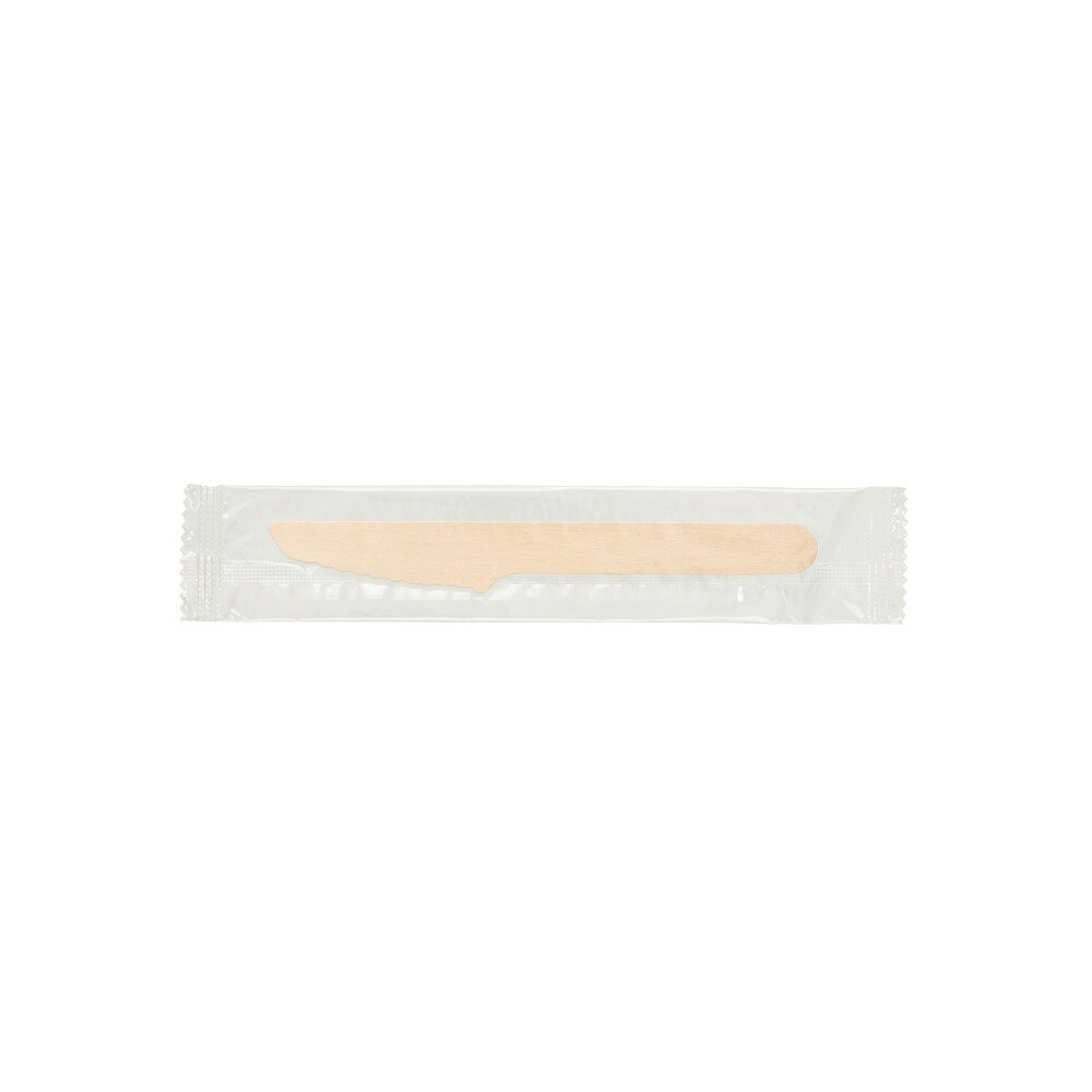 使い捨て木製カトラリー　ナイフ　#140　単袋(個包装あり)　500本【取り寄せ商品・即納不可・代引き不可・返品不可】
