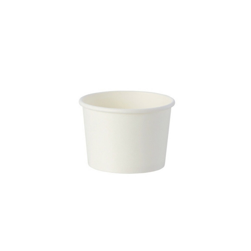 Paper Cups - 【期間限定P2倍】 紙製アイスカップ　ホワイト　3.5オンス・口径76mm・約150cc　50枚入【取り寄せ商品・即納不可・代引き不可・返品不可】