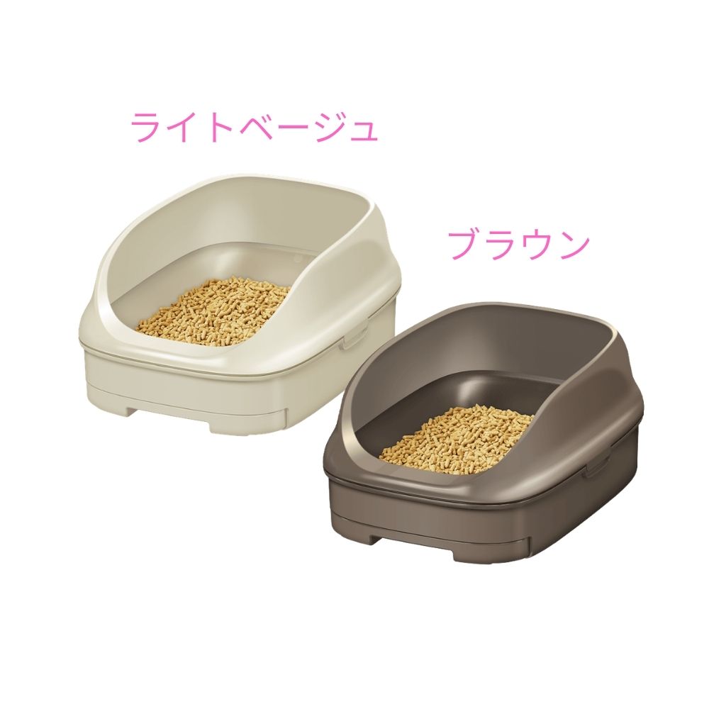 樂天商城 - 【期間限定P2倍】 エステー　ペット向けトイレ用品　ニャンとも清潔トイレ　オープンタイプ　ライトベージュ　1セット【取り寄せ商品・即納不可・代引き不可・返品不可】