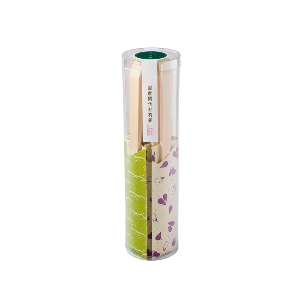 溝端紙工印刷　筒入り割箸　茶の香　12膳×20個(240膳)【メーカー直送・代引き不可・時間指定不可・沖縄、離島不可】