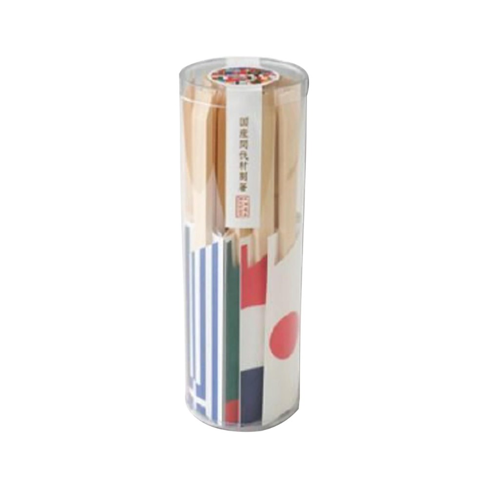 乐天商城 - 溝端紙工印刷　筒入り割箸　国旗　25膳×20個(500膳)【メーカー直送・代引き不可・時間指定不可・沖縄、離島不可】