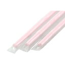 フレックスストロー 4.5mm×12cm フィルム包装 パステルピンク色 400本入×20箱【メーカー直送・代引き不可・時間指定不可・沖縄、離島不可】