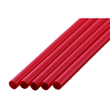 ストレートストロー　6mm×30cm　包装なし　赤色　500本入×12箱【メーカー直送・代引き不可・時間指定不可・沖縄、離島不可】