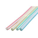 フレックスストロー 6mm×21cm 包装なし 4色ストライプ(白地) 500本入(輸入品)