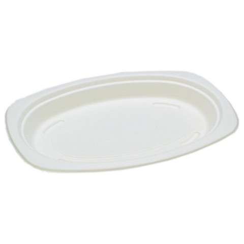 【期間限定P5倍】 パルプモールド容器　モールドパスタ容器　MZ-10　無地　230×165×28mm　50枚×16入【..