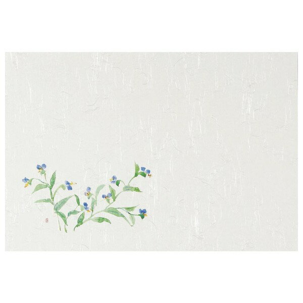 【期間限定P5倍】 テーブルマット　T-115　露草(7月)　100枚【取り寄せ商品・即納不可】