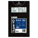 ポリ袋　10L　HDPE　0.012×450×500mm　黒　30枚×60冊(1800枚)　GH12【メーカー直送または取り寄せ】