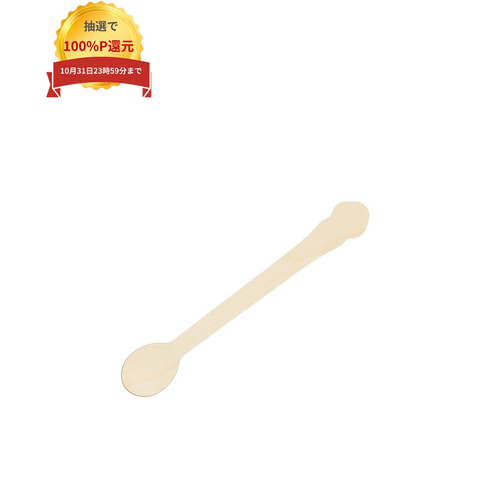 ＼エントリー＆購入で最大100%ポイント還元！10月限定／使い捨て木製カトラリー　ロングスプーン　#170　個包装なし　100本【取り寄せ商品・即納不可・代引き不可・返品不可】