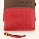 LOUIS VUITTON ルイヴィトン ジッピー・コイン パース コンパクトウォレット モノグラム・アンプラント オリアン 赤 レッド M60295 【中古】