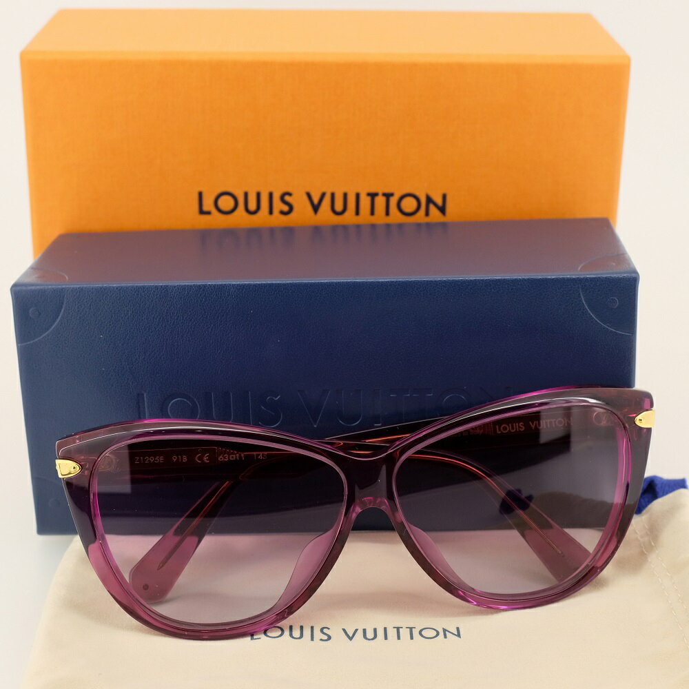 【新品同様】LOUIS VUITTON ルイヴィトン サングラス パープル系 Z1295E 63□11 145 レディース 箱 保存袋 【中古】